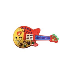 The Wiggles Play Along Musical Sing Dance Red Guitar Toy Spin Master 2003 Works!